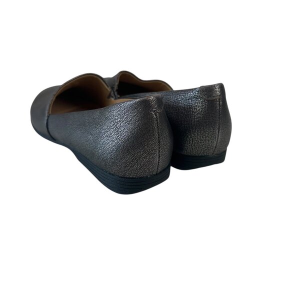 Dansko Larisa Womens Pewter Gray Metallic Leather Slip-On Loafers Size 36 Comfy - Picture 9 of 11